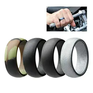 ELECTROPRIME Silicone Rings for Men and Women, Unisex Rubber Wedding Bands for Sports an J8O7