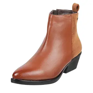 Mochi Women Tan Leather Ankle Boot UK/7 EU/40 (31-90)