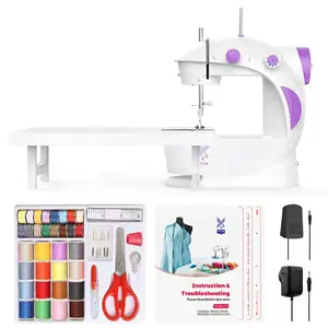 KPCB Tech Sewing Machine For Home Tailoring,Mini Sewing Machine With Table Set&42Pcs Sewing Kit,Purple