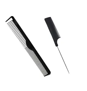ZAUKY 1PCS Comb for Hair Stylist, Parting Comb for Braiding Hair, Detangling Teasing Comb, Nylon Pintail Comb with Stainless Steel With 1PCS PCS Professional Dressing Comb