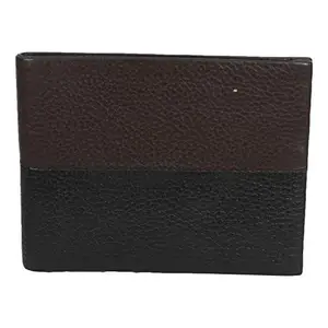 Leatherman Fashion Genuine Leather Unisex Black Brown Wallet 6 Card Slots
