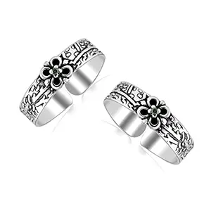 Silver Style Women's 925 Sterling-Silver Antique Butterfly Toe Ring