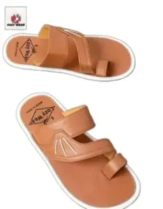 Cozy Wear G-215 Gray Rubber Flip Flops for Men | Comfortable Daily Slippers FOR SIZE - 9