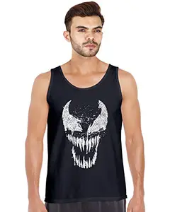 bluehaaat Men's Glow in Dark We are Venom Marvel Superhero Graphic Printed Slim Fit Sleeveless Tank Gym T-Shirt (Black;Small)