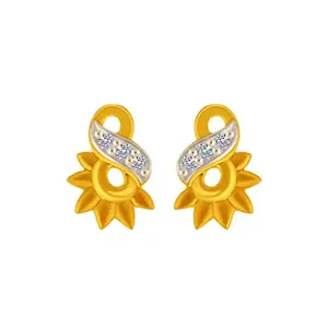 P.C. Chandra Jewellers 14KT Yellow Gold Stud Earrings for Women - 1.18 gram