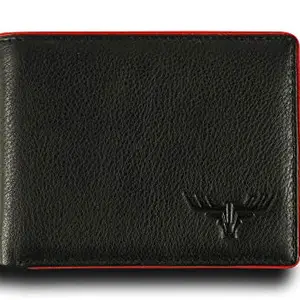 visage Black Genuine Leather Men Wallet