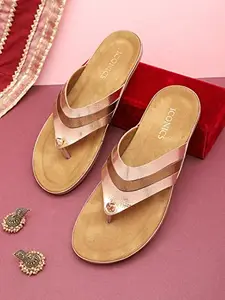 ICONICS Women's Flats, Pink, 4