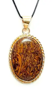 ASTROGHAR Natural Mariyam Jasper Oval Shape Natural Crystal Stone Pendant