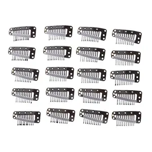 CALANDIS™ 20 Pcs Hair Extension Snap Clips Wig Grips Clip Wigs Accessories Dark Brown | Hair Extensions | Hair Extensions & Wigs | Hair Care & Styling