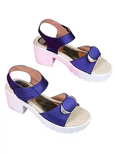 WalkTrendy Womens Synthetic Navy Sandals With Heels - 5 UK (Wtwhs503_Navy_38)