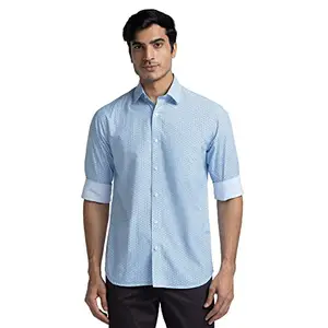 Colorplus Tailored Fit Medium Blue Formal Shirt for Men