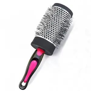 BlackBoss Large Hot Curl Hair Brush For Blow Drying, Styling, Curling, Straighten High-resistance Ceramic Brush For All Type Hairs Women & Men HBM5 (Purple)