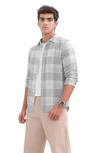 S-LINE Men Full Sleeve Check Cotton Shirt/Shirt for Men