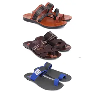 DRACKFOOT Men's Sandals | Lightweight Wear| Stylish & Easy to Wear For Men's GRT-SAN-(3-COMBO)-3151-3127-3134-6