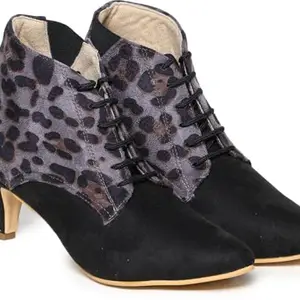 Picktoes PT-L41 Women's Black Synthetic Leather Casual Heel Sandal