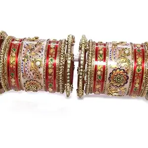 AAPESHWAR Plastic Beautiful Traitional Chudas/Bangle Set for Women and Girls (Multicolor, 2.6) (Pack of 30)