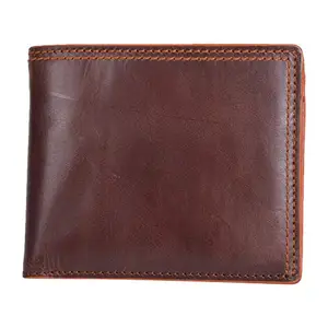 Leatherman Fashion LMN Genuine Leather Brown Unisex Wallet(4 CC Slot)