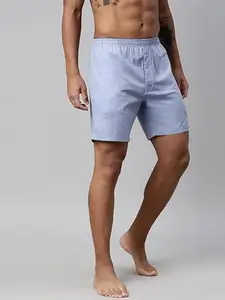 Men's Cotton Boxer Shorts, Casual Underwear White