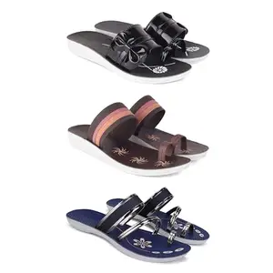 Women's Comfortable Sandal,Casual Lightweight Sandal for Everyday Wear | CL-(COMBO-3)-1989-1990-1945-5