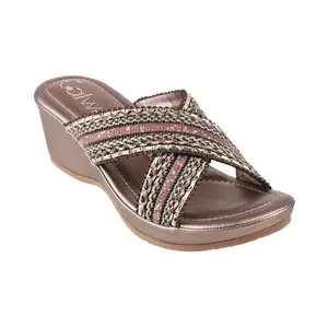 Catwalk Women Stylised Platforms Slip-On 10382 (Brown-4)