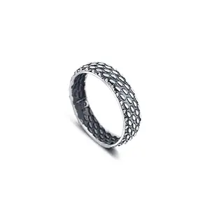 Raajraani Pure 925 Sterling Silver Thumb Band | Pathways Thumb Band | Oxidised Finish, No Stone | Gift for Him (4 gms) (10)