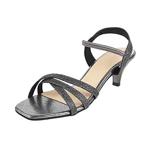 Metro Womens Synthetic Gun Metal Sandals (Size (7 UK (40 EU))
