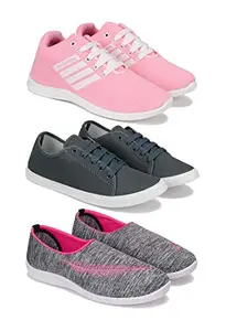 Zenwear Sports (Walking & Gym Shoes) Running, Loafers, Sneakers Shoes for Women Combo(Zen)-1704-1679-1543 Multicolor (Pack of 3)