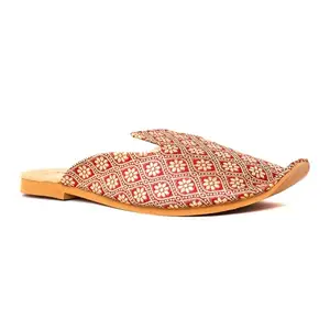 Khadim's Red Kolhapuri Mule Slip On Sandal for Men (2734135)
