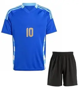 Argentina Tshirt Messi 10 Jersey with Shorts for Men & Boys (13-14 Years) Blue