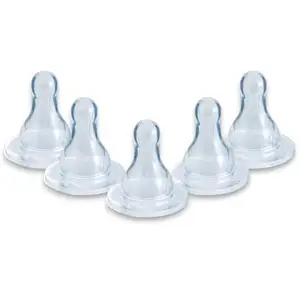 RB POINT Beginner Nipple for All Type Feeding Bottles (Pack of 5 Nipple, Silicone)