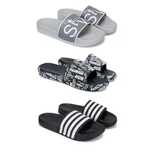 DRACKFOOT Men's Sandals | Lightweight Wear| Stylish & Easy to Wear For Men'S GR-SAN-(3-COMBO)-1589-3103-3024-9
