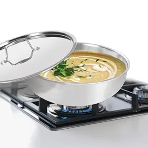 Milton Pro Cook Triply Stainless Steel Induction Tasla with Lid, 16 cm / 700 ml price in India.