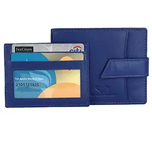 Urban Leather RFID Protected Genuine Leather Wallet for Men(Navy)