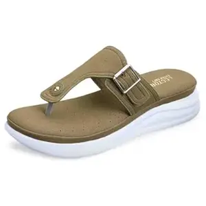 DOCTOR EXTRA SOFT Women's Ultra Lightweight Slippers/Flip-Flops with Memory Foam Cushion | Stylish & Comfortable | Casual & Fashion| Diabetic & Orthopedic Synthetic Slip-on Sandals Ladies/Girls D-621