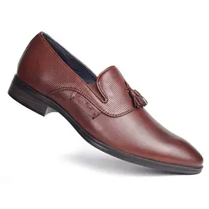 Pierre Cardin Men's Wine Leather Formal Shoes, 10