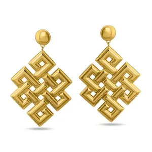 PALMONAS Endless Knot Drop Earrings for Womens - Waterproof & Anti-Tarnish