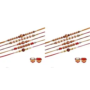 PartySutra Multicolor Combo of 5 Dora Rakhi Set & Greeting Card - Rakhi Combo 39| RCHMPR183 & PartySutra Multicolor Combo of 5 Dora Rakhi Set & Greeting Card - Rakhi Combo 31| RCHMPR175