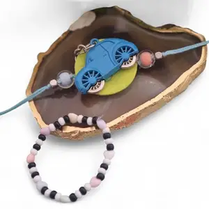 Ideaz unlimited Rakhi for Kids, Cute and Trendz Rakhi for Little Brother and Sister | Pack of 2 with 1 Roli Chawal for Rakshabandhan Celebration (ID147)