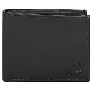 Zorfo Genuine Faux Lather Wallet with 5 Card Slots & Premium Gift Box (Black)