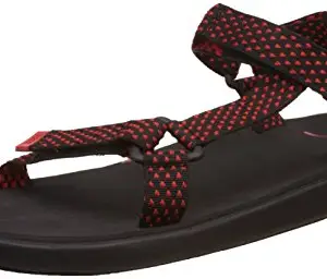 Puma Men's Platt DP Puma Black- Red-Steel Gray Athletic & Outdoor Sandals - 10 UK/India (44.5 EU)