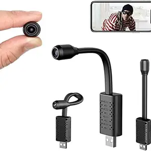 FAVONE Wi-Fi Wireless Small Security Indoor USB Plug Camera,1080p Cam with Cell Phone App Live Feed, Motion Detection (Flexible Camera)