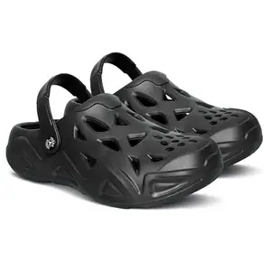 Clogs for Men Unisex-Adult Clog Multicolor - Men's Comfort Clogs - Scorpion-01 (Black, UK Footwear Size System, Adult, Men, Numeric, Wide, 6)