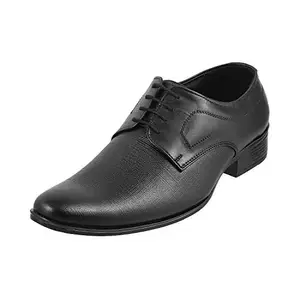 Metro Men's Black Leather Formal Shoes-9 UK (43 EU) (19-5341)