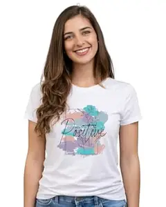 Accmetees Mind Positive Printed T Shirt for Women | Cotton Round Neck Graphic Tee | Aesthetic Motivational Quote Tshirt Women | Casual Stylish Womens T Shirt