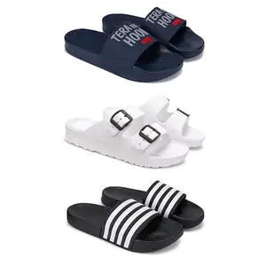 DRACKFOOT Men's Sandals | Lightweight Wear| Stylish & Easy to Wear For Men'S GRT-SAN-(3-COMBO)-1588-3113-3024-6