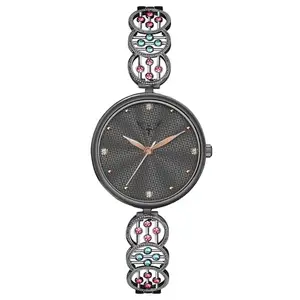 WHITE BIRD Starlet Quartz Analog Dial Metal Strap Watch for Girls-Women's (Grey)