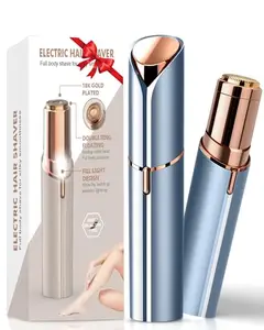 nvxigac Facial Hair Removal for Women,360° Floating 2X Powerful Painless Facial Hair Remover, Lipstick-Sized, USB Rechargeable, Face Razors Shaver for Women Upper Lip,Chin,Peach Fuzz,Mustache (Blue)