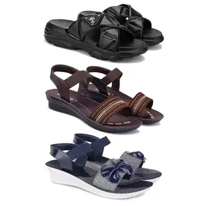 Women's Comfortable Sandal,Casual Lightweight Sandal for Everyday Wear | TBS-(3-COMBO)-1889-1933-1972-8-EURO-39