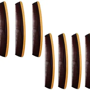 Jiyansh Traders Plastic 9 Piece Fresh 1St Plastic Raguler Hair Comb Wooden Type Plastic For Both Men & Women, Boys & Girls (Multicolor17)