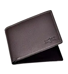 SKYLE Wallet for Men Leather (Coffee), RFID Protected, 3 + 2 Hidden Card Slots, Durabe Slim Purse for Men, Credit Card Holder Wallet for Boys, ID Card Slot/Cash & Coin Compartments